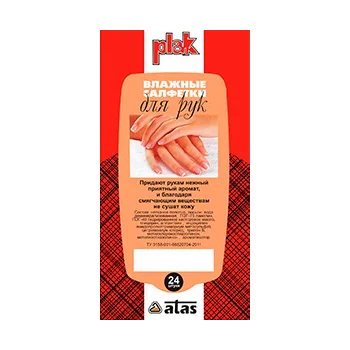 Atas Салфетка влажная для рук Plak, 24 шт - 1
