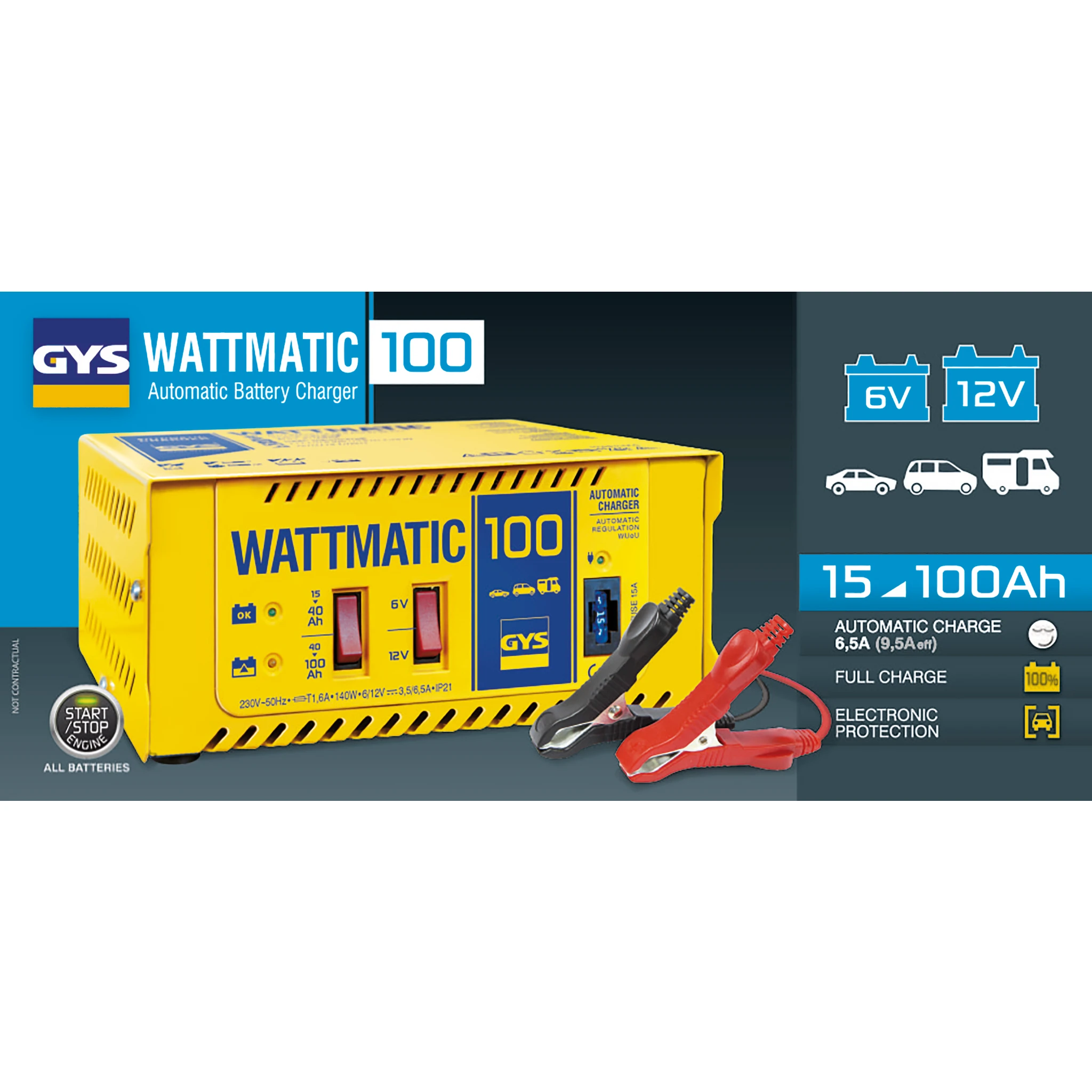 GYS-024823 Зарядное устройство для автомобильного аккумулятора Wattmatic 100 - 3