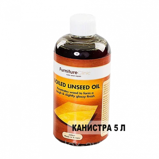 LeTech Олифа для питания и защиты дерева Boiled Linseed Oil, 5 л - 1