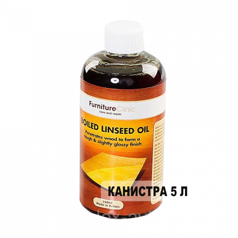 LeTech Олифа для питания и защиты дерева Boiled Linseed Oil, 5 л - 1