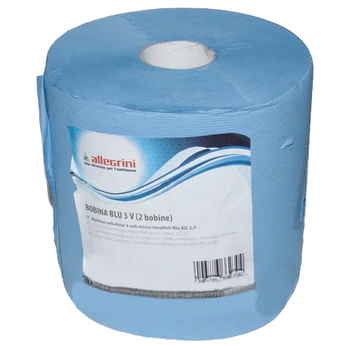 500 листов Протирочная бумага голубая 3-х слойная, Bobina Blu, 19г/м3 - 1