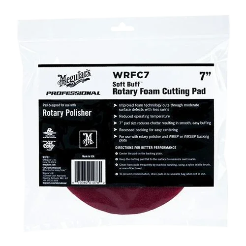 Meguiar's Rotary Foam Cutting Pad - Полировальник поролоновый (бордовый) 178мм - 1