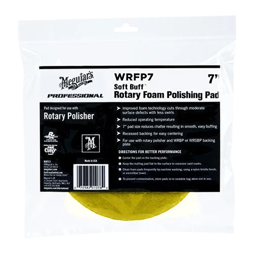 Meguiar's Rotary Foam Polishing Pad - Полировальник поролоновый полирующий (желтый) 178мм - 1