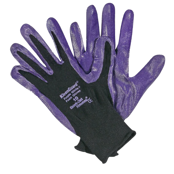 Adolf Bucher Перчатки защитные с пенным покрытием PURPLE NITRILE, 12 пар, размер М - 1