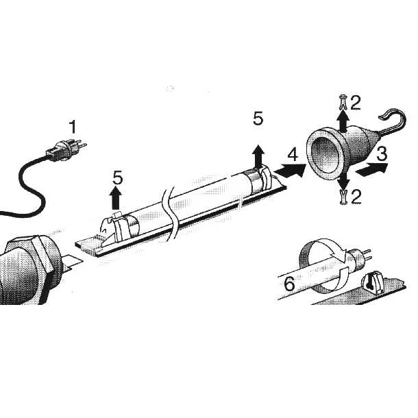 Лампа люминесцентная  984 мм EURO SUPER-LUX 21Вт, 122120 - 2