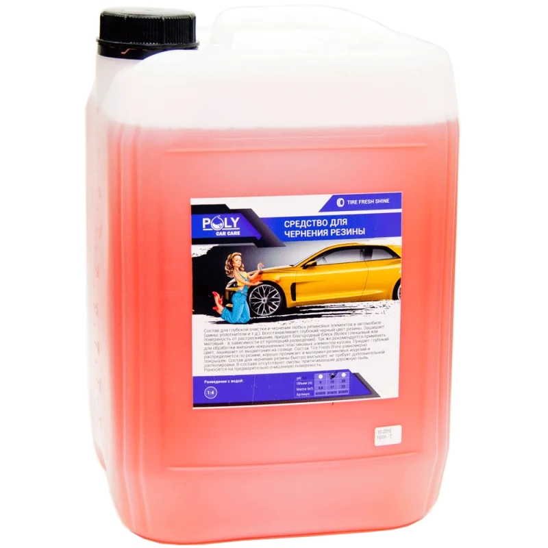 Poly-Lite Средство для чернения резины, Tire Fresh Shine, (конц.), 10л, Poly Car Care - 1