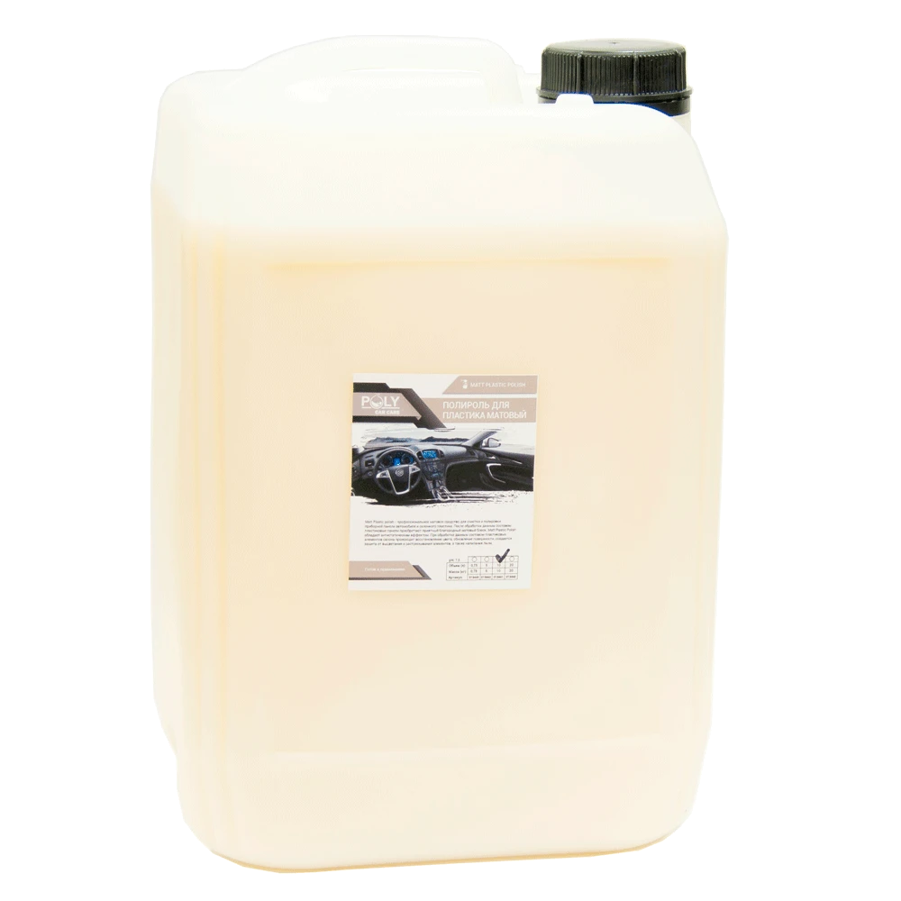 Poly Car Care Полироль для пластика матовый, Matt Plastic Polish, (гот.), 10л - 2