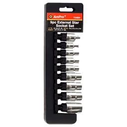 T33204 Набор головок Torx 1/4- 3/8" и адаптер 3/8-1/4", 9 предметов