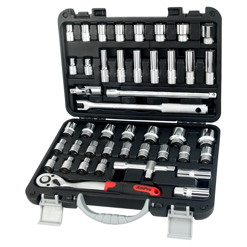 AmPro Набор головок и аксессуаров 1/2",45 пред (дюйм+метрика), T46172 - 1