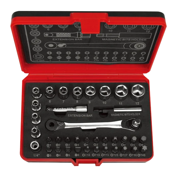 AmPro Набор головок и бит 1/4",38 предметов, T45107 - 1