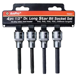 T33223 Набор головок с вставкой TORX, удлиненные 1/2", 4