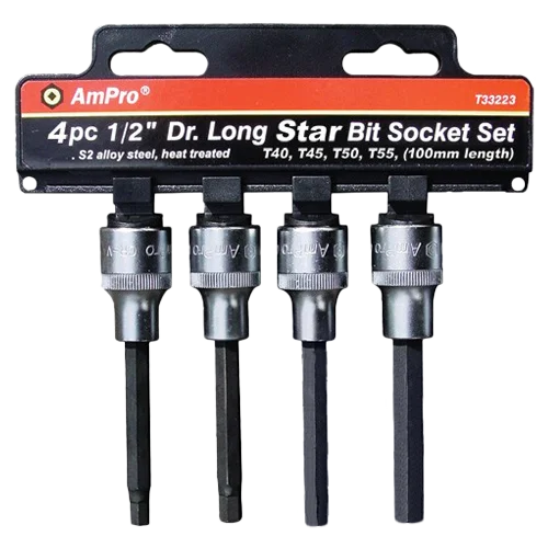 AmPro Набор головок с вставкой TORX, удлиненные 1/2", 4, T33223 - 1