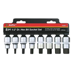 8предметов T33207 Набор головок с шестигранником 1/2"