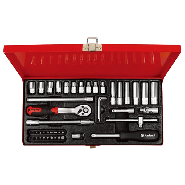 AmPro Набор головок, бит и аксессуаров 1/4",48 предметов, T45012 - 1