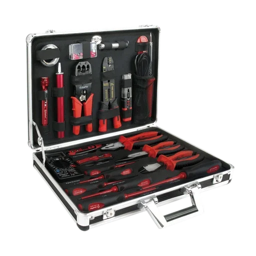 T45911 Набор инструмента для электрика 48 предметов в алюминиевом кейсе - 1