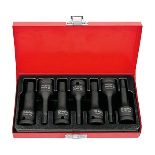 T33261 Набор ударных головок с 6-гранной вставкой 1/2", 7 - 1