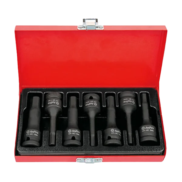 AmPro Набор ударных головок с 6-гранной вставкой 1/2",7, T33261 - 1