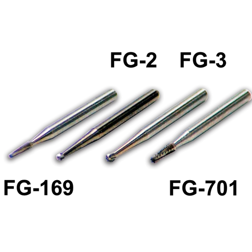 99 мм 5 шт Боры для ремонта стекол карбидные SSWhite FG-2 шарообразные 0 - 1