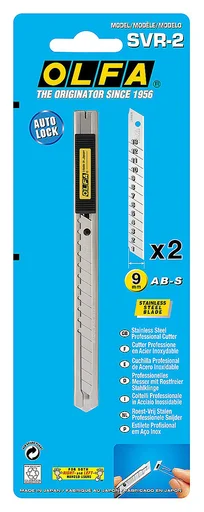 Нож Olfa с корпусом из нержавеющей стали OL-SVR-2 для тонировки и резки пленок GT126 - 1