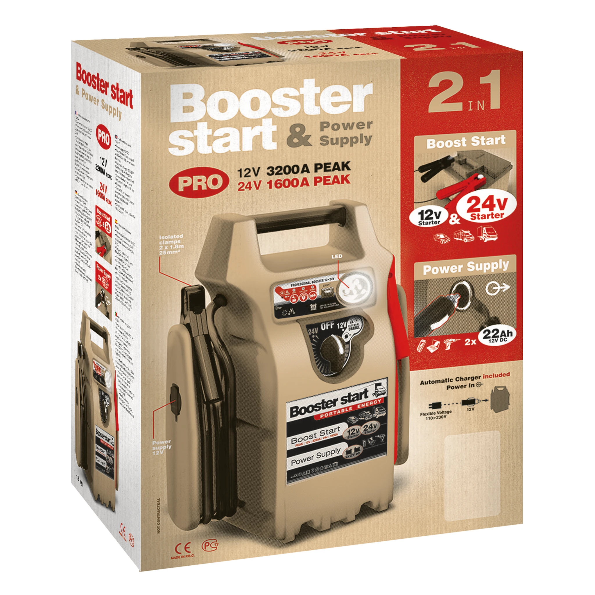 GYS GYSPACK TRUCK Пусковое устройство (12/24V, 750А/650A-3200A/1600А, 16 кг) - 2