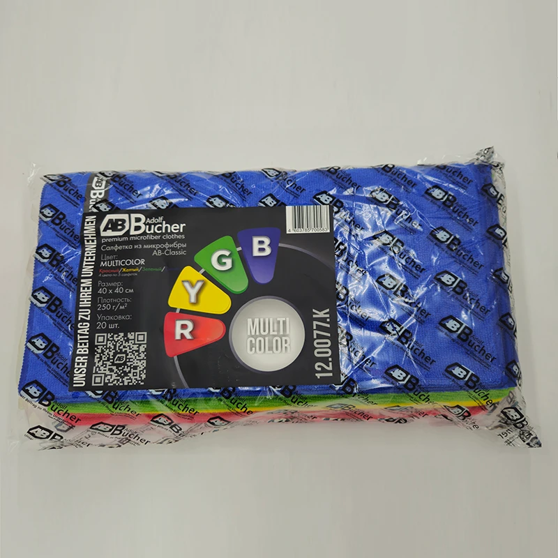 Adolf Bucher Салфетки из микрофибры AB Классик, 40х40см, 250 гр, 20 шт. - 2