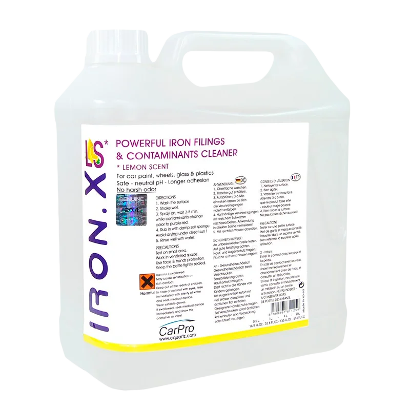 Очиститель ЛКП и дисков мощный CarPro Iron.X LEMON 4 л - 1