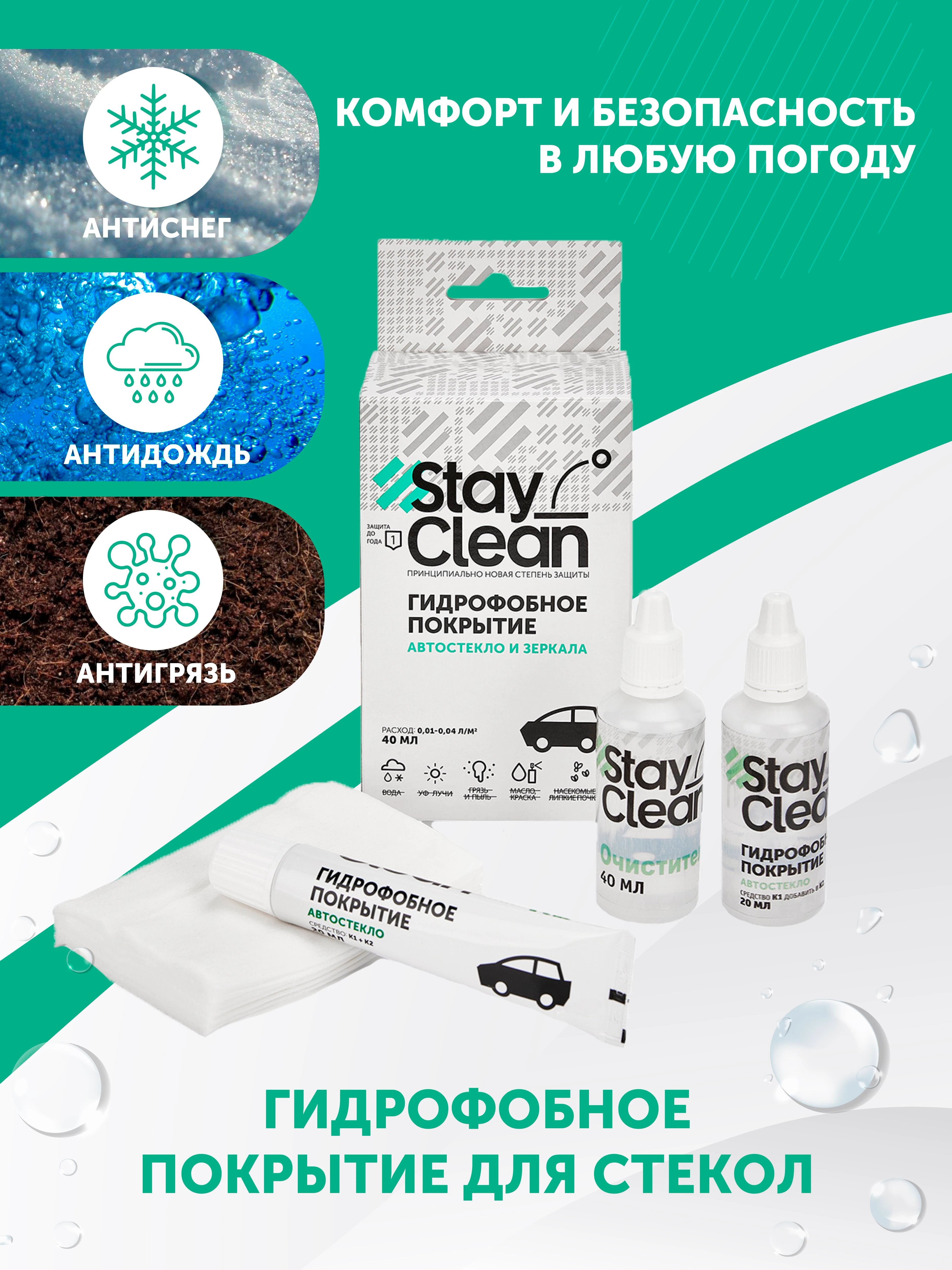 Антидождь на один автомобиль StayClean 40 мл - 4