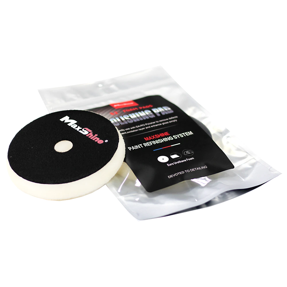 MaxShine Режущий поролоновый полировальный круг, жесткий, белый, 130-140x20 мм - 4