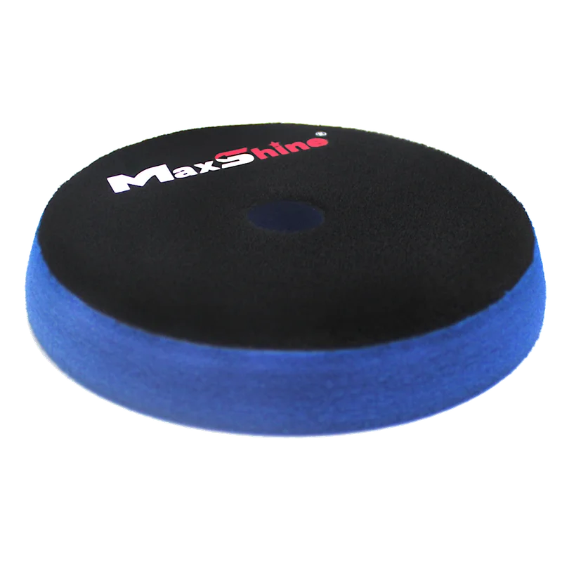 MaxShine Поролоновый полировальный круг, средней жесткости, голубой, 130-140x20 мм - 1