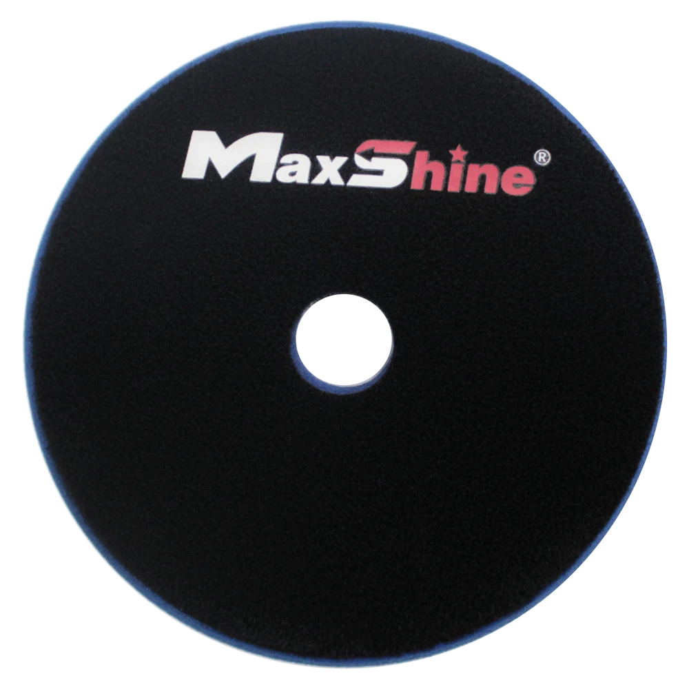 MaxShine Поролоновый полировальный круг, средней жесткости, голубой, 130-140x20 мм - 5