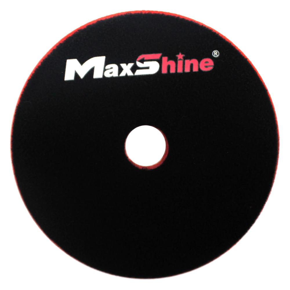 MaxShine Поролоновый полировальный круг финишный, мягкий, красный, 130-140x20 мм - 5