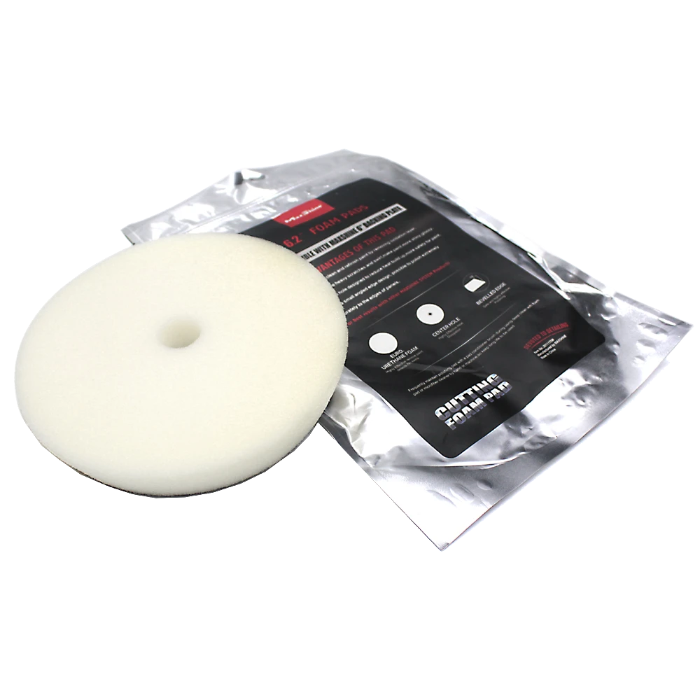 MaxShine Режущий поролоновый полировальный круг, жесткий, белый, 155-170x30 мм - 5