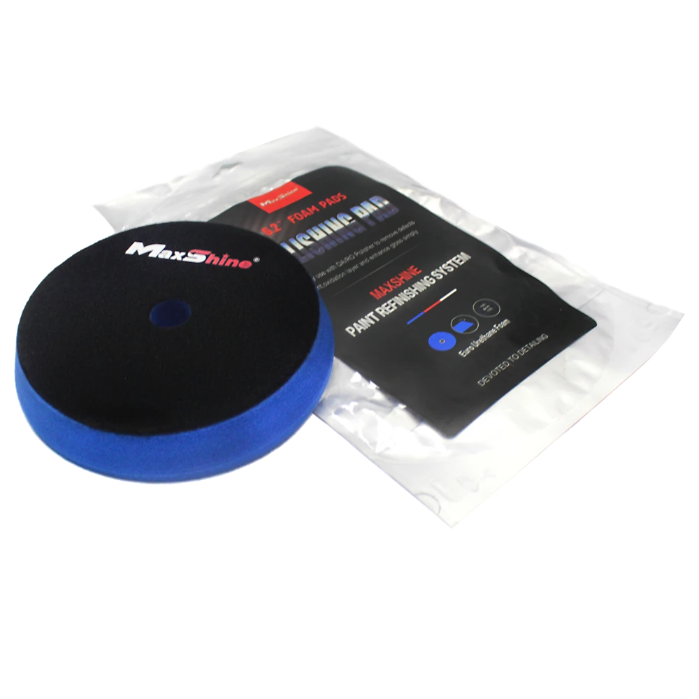 MaxShine Поролоновый полировальный круг, средней жесткости, голубой, 155-170x30 мм - 2