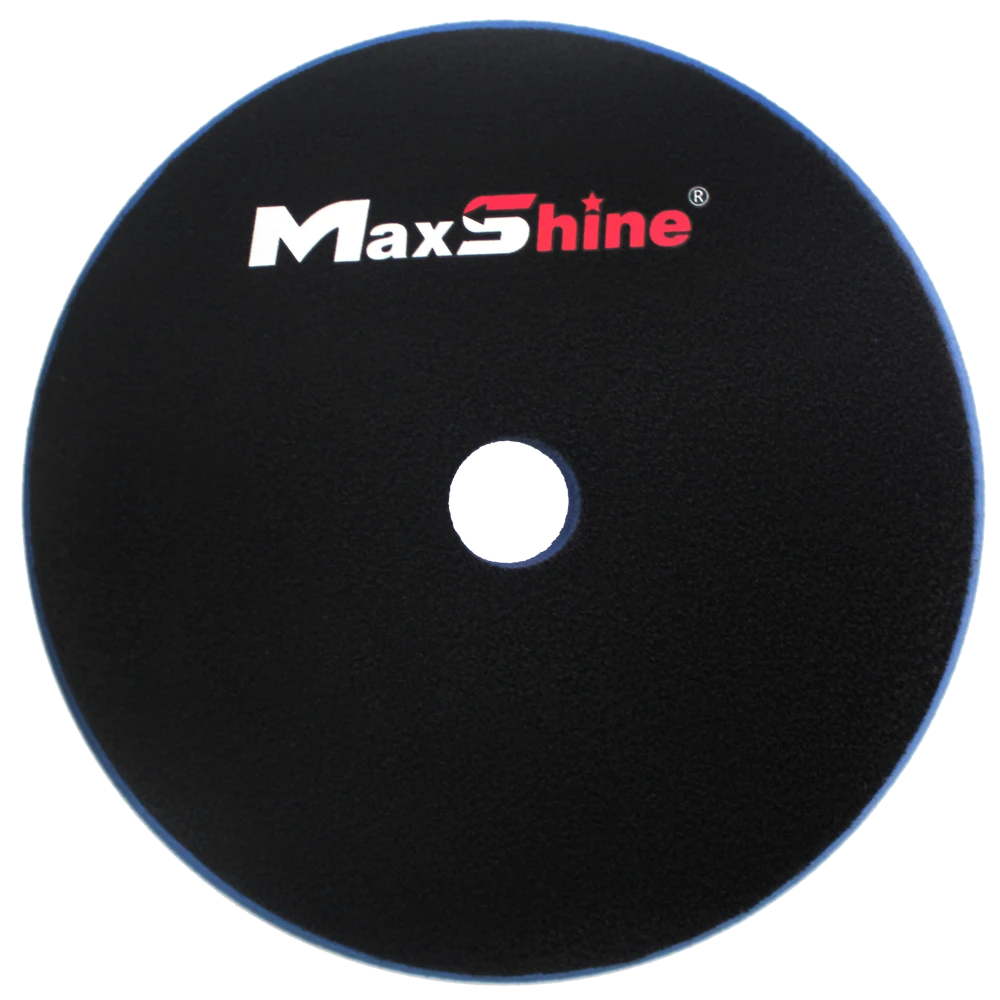 MaxShine Поролоновый полировальный круг, средней жесткости, голубой, 155-170x30 мм - 4