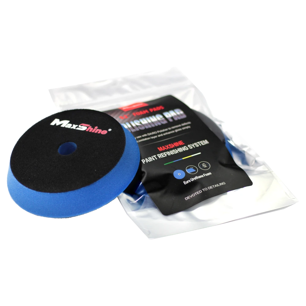 MaxShine Режущий поролоновый полировальный круг, жесткий, голубой, 130-155x30 мм - 6
