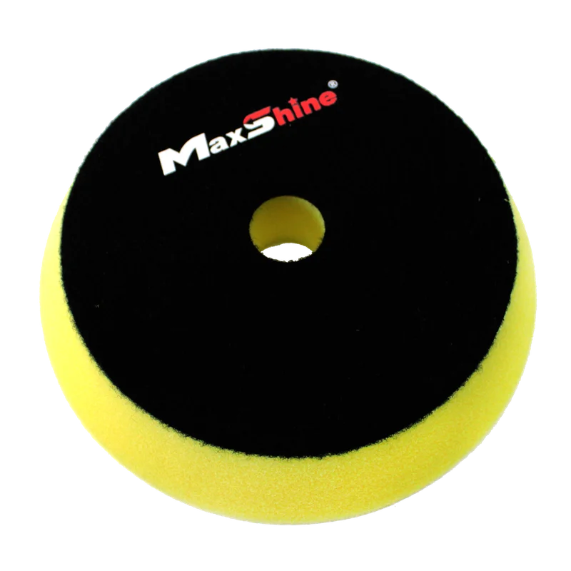 MaxShine Поролоновый полировальный круг, средней жесткости, желтый, 130-155x30 мм - 1