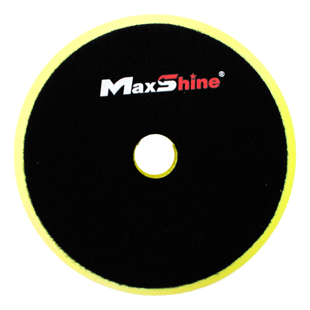 MaxShine Поролоновый полировальный круг, средней жесткости, желтый, 130-155x30 мм - 4