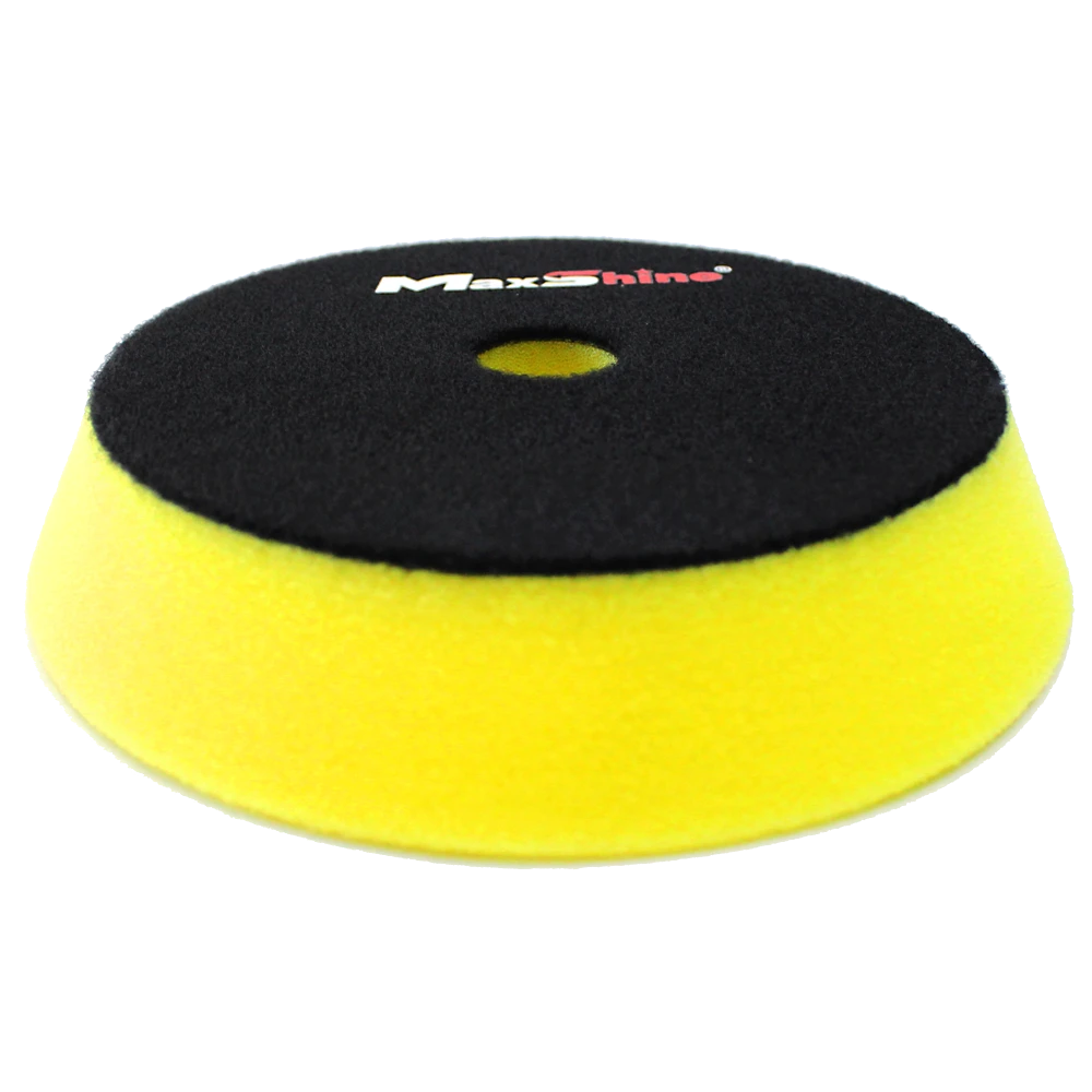 MaxShine Поролоновый полировальный круг, средней жесткости, желтый, 130-155x30 мм - 5