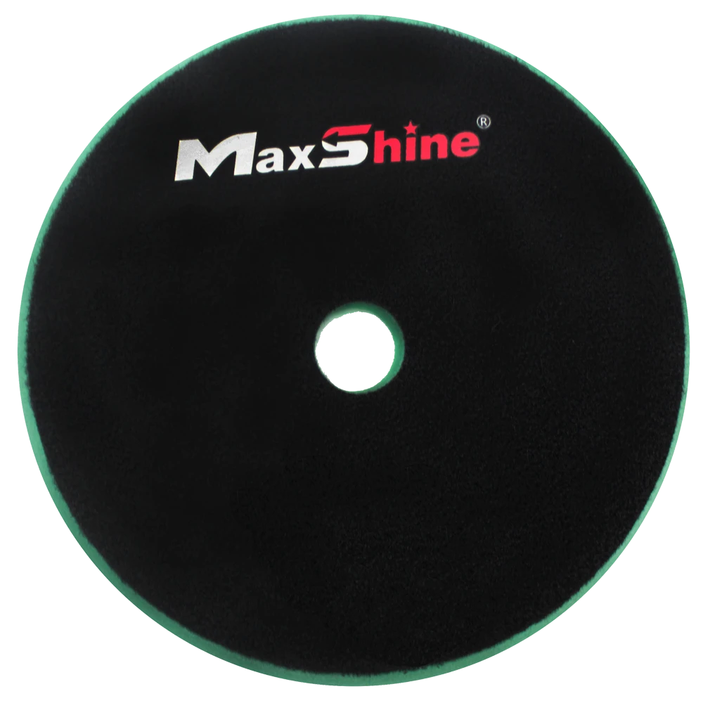 MaxShine Сильно режущий поролоновый полировальный круг, жесткий, зеленый, 155-175x30 мм - 4