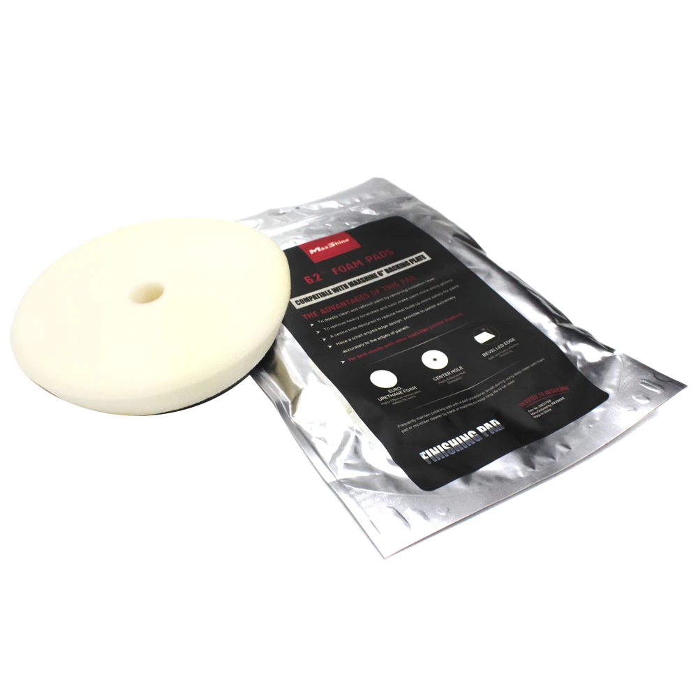 MaxShine Поролоновый полировальный круг финишный, мягкий, белый, 155-175x30 мм - 3