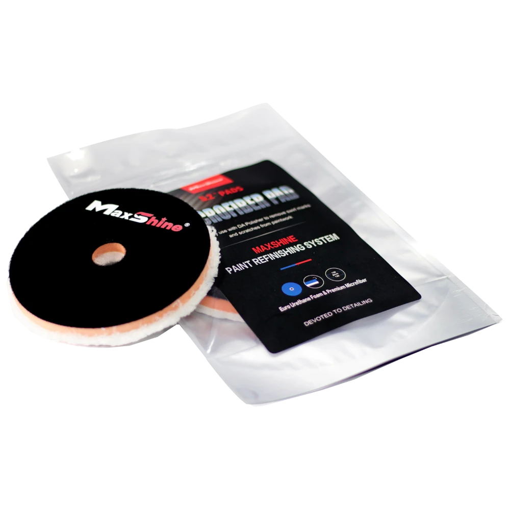 MaxShine Полировальный микрофибровый круг с оранжевой поролоновой подложкой, 130 мм - 2