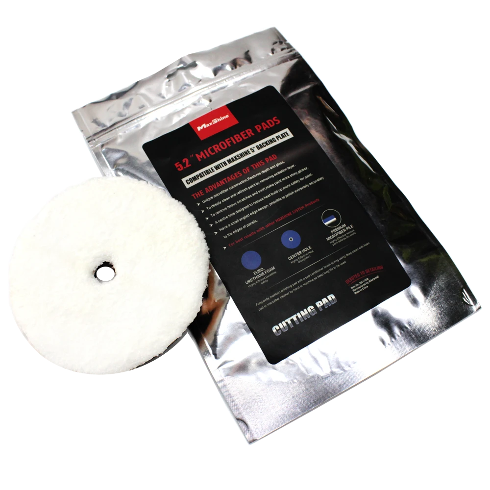 MaxShine Полировальный микрофибровый круг с оранжевой поролоновой подложкой, 130 мм - 5