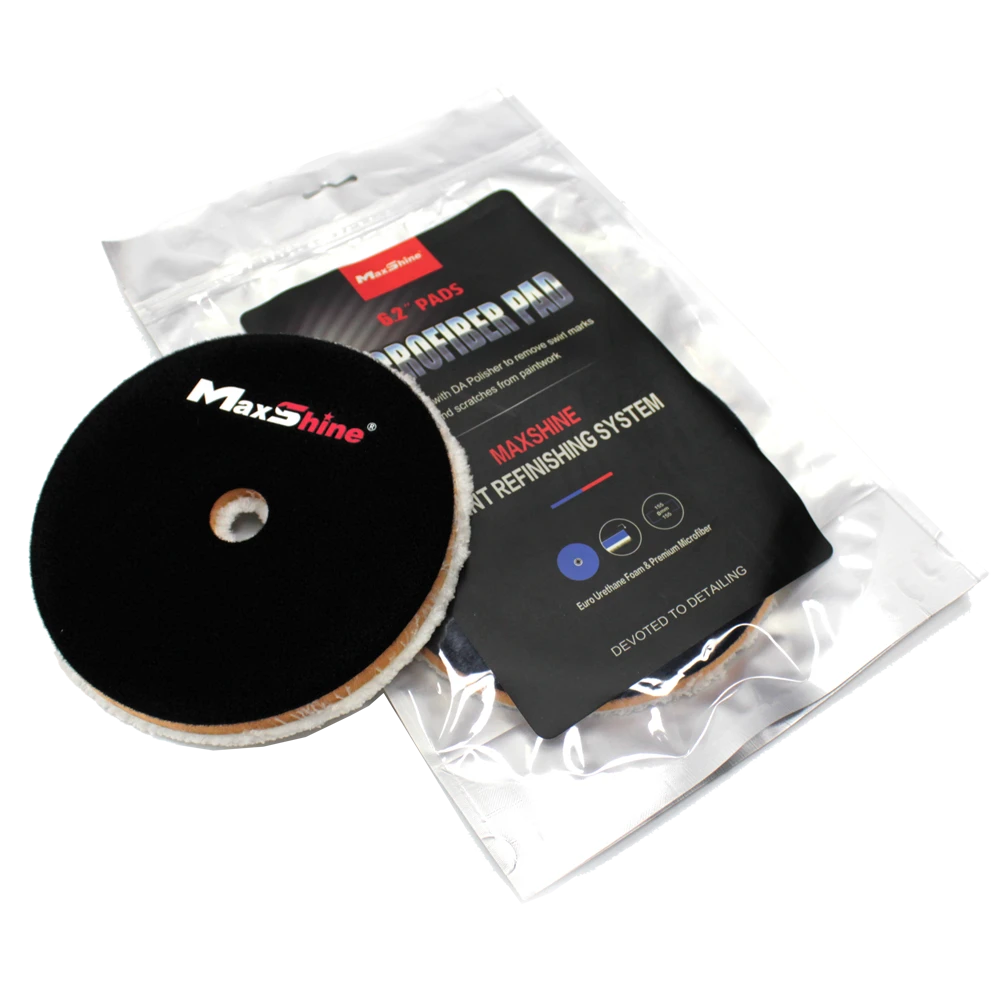 MaxShine Полировальный микрофибровый круг с оранжевой поролоновой подложкой, 155 мм - 3