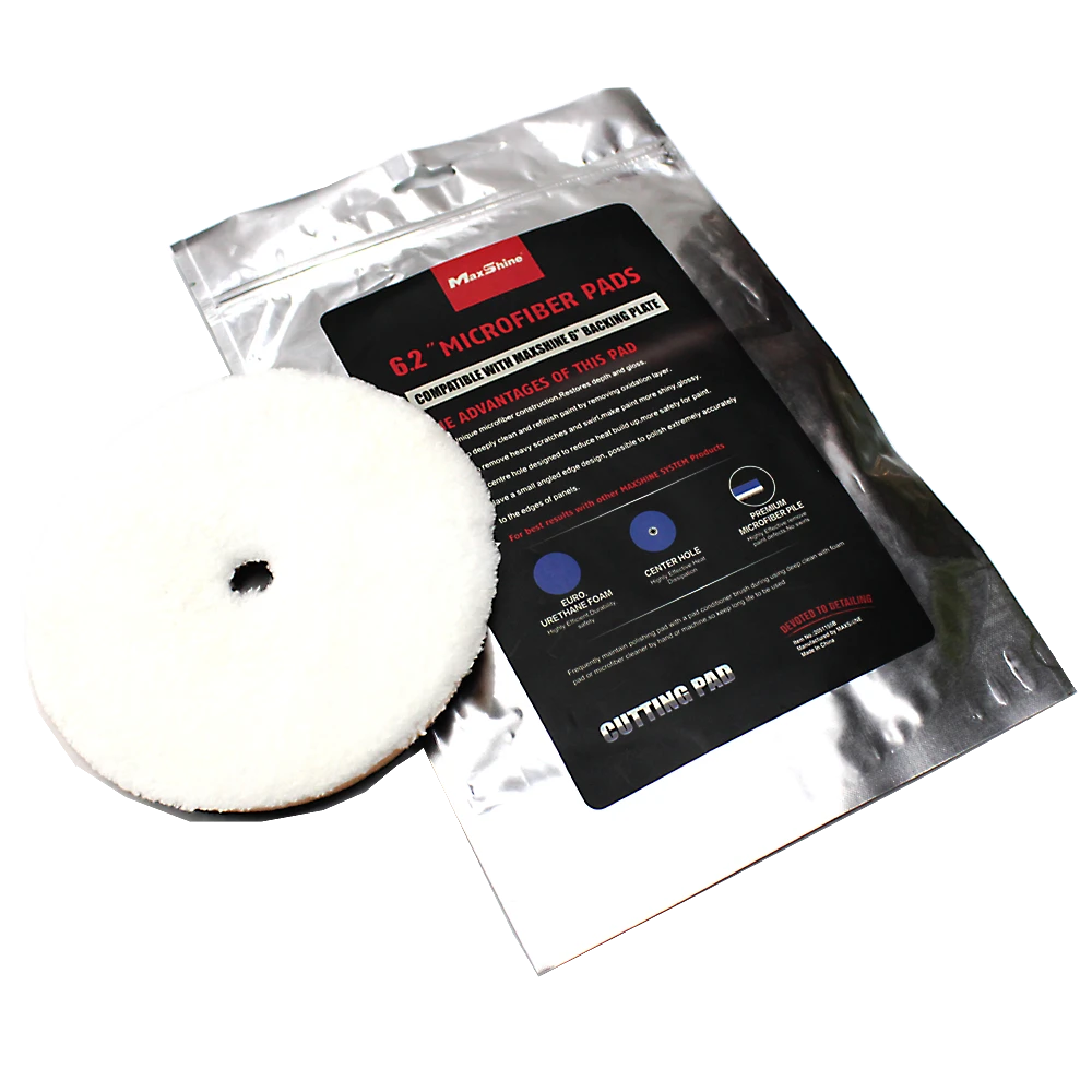 MaxShine Полировальный микрофибровый круг с оранжевой поролоновой подложкой, 155 мм - 4