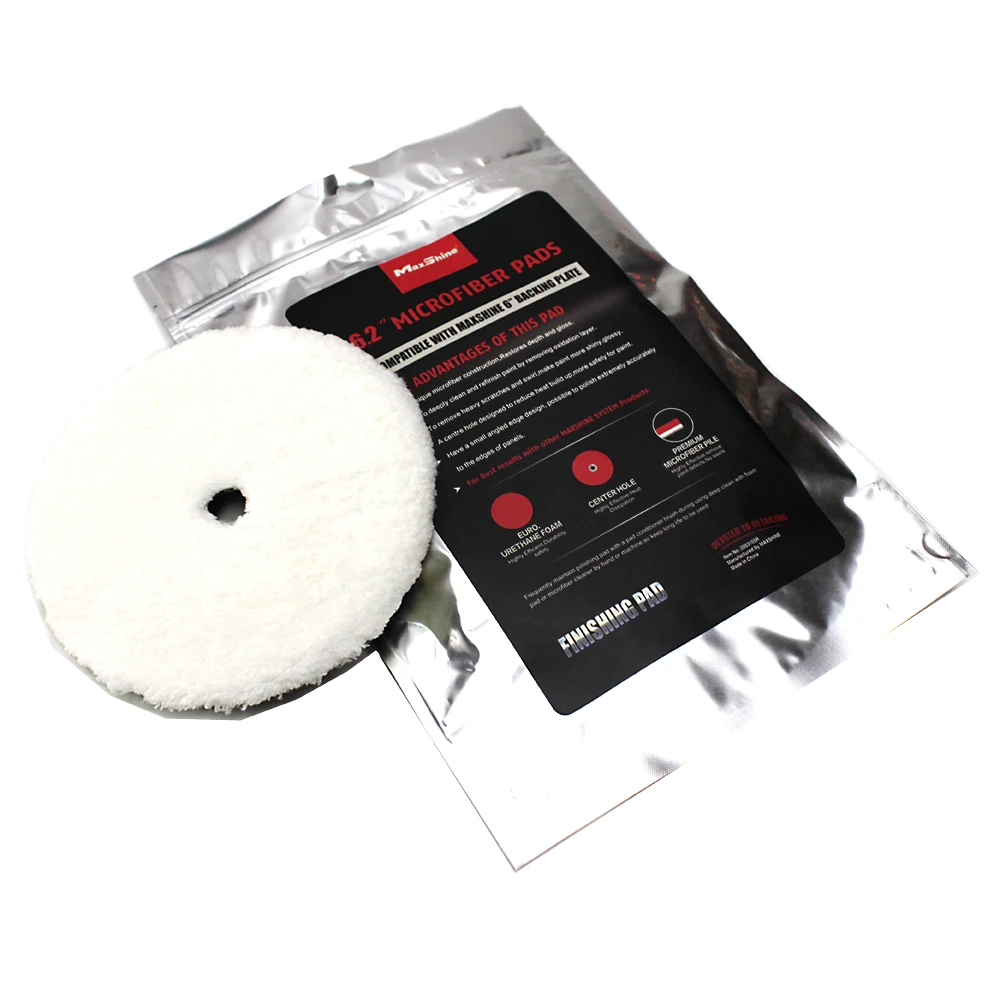 MaxShine Полировальный микрофибровый круг с желтой поролоновой подложкой, 155 мм - 2