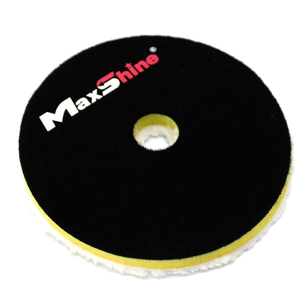 MaxShine Полировальный микрофибровый круг с желтой поролоновой подложкой, 155 мм - 3