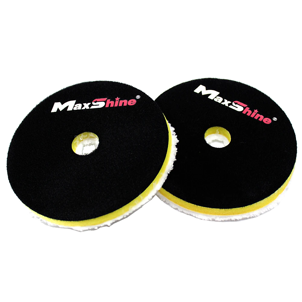 MaxShine Полировальный микрофибровый круг с желтой поролоновой подложкой, 155 мм - 4
