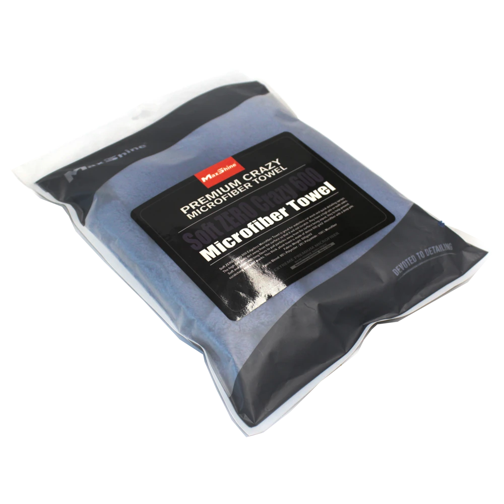 MaxShine Ультравпитывающая микрофибровая салфетка без краев, синяя, 500 г/м2, 40x40 см - 2