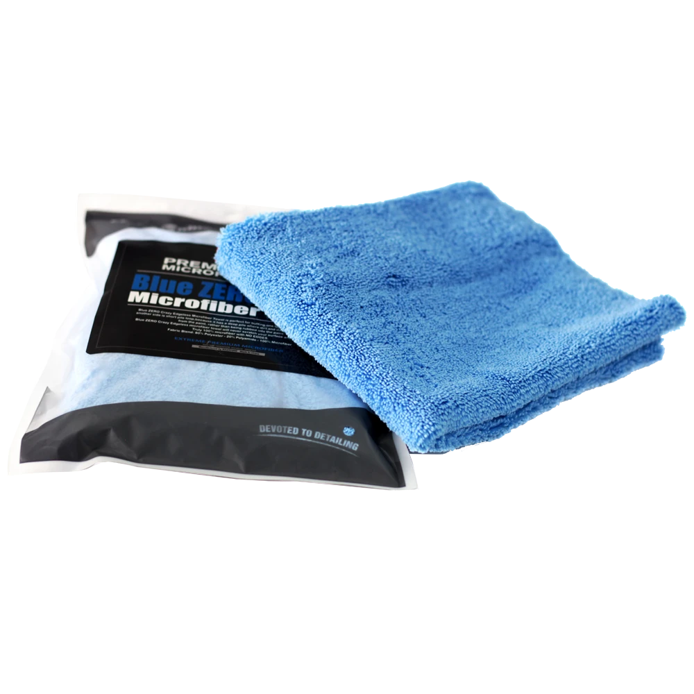 MaxShine Микрофибровое полотенце без краев, голубое, 380 г/м2, 40x60 см - 2