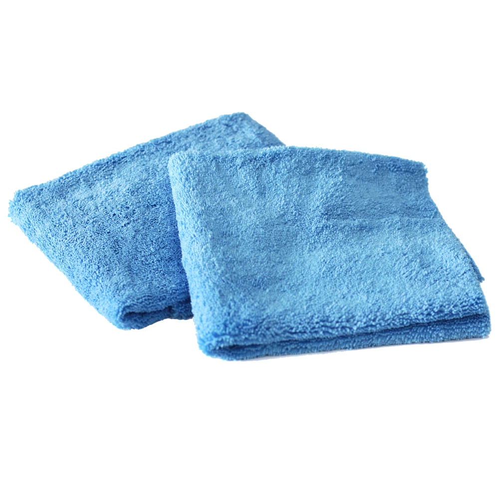 MaxShine Микрофибровое полотенце без краев, голубое, 380 г/м2, 40x60 см - 4